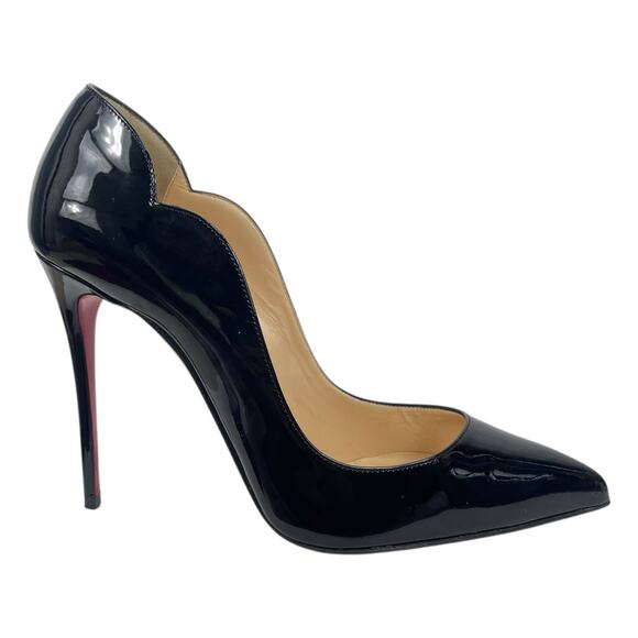 Christian Louboutin Hot Chick 100 Patent Leather Pump Black Size 38.5 - Picture 4 of 13